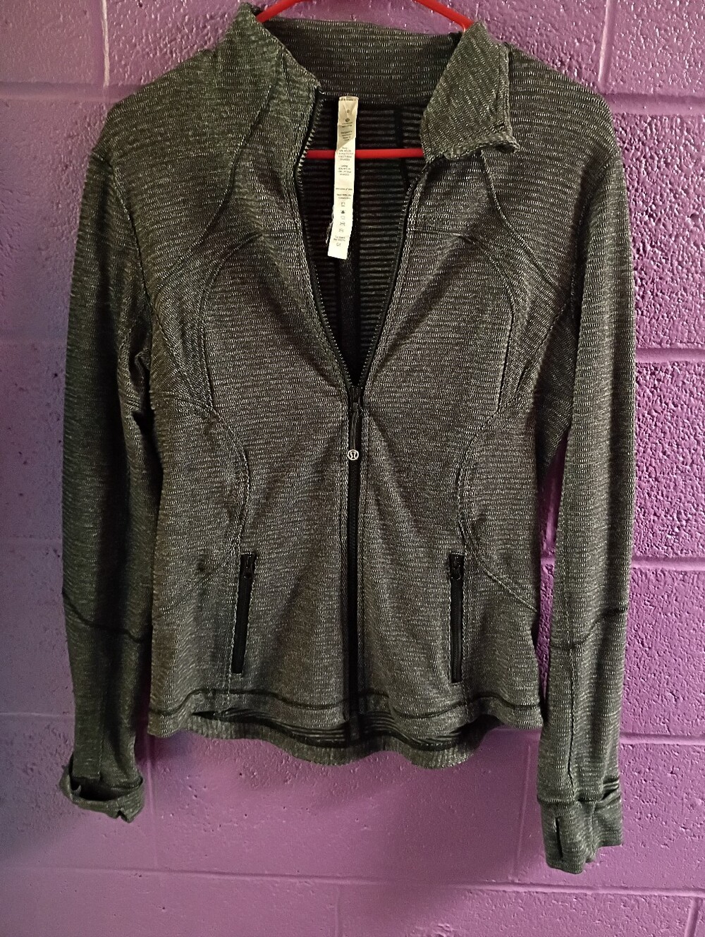 lululemon athletica Heathered Charcoal Full-Zip Jacket